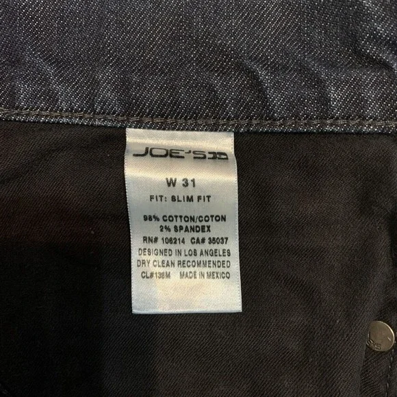 Joes Jeans Blue Denim Slim Fit Men Size 31 Cotton Spandex Rich - Picture 4 of 9